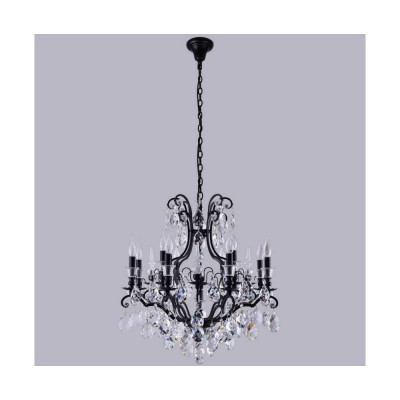 Подвесная люстра Crystal Lux Magnifico SP13 Black/Transparent