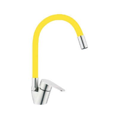Смеситель для кухни OUTE из нержавеющей стали SUS 304, матовый хром/желтый T40593B-9
