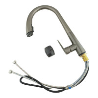 Смеситель для кухни OUTE с выдвижной лейкой, высота 410 мм, титановый T60933BY