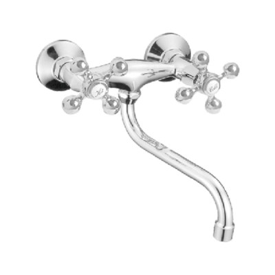 Настенный двухвентильный смеситель для кухни OUTE из латуни, хром T5050A