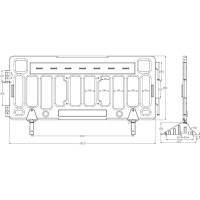 Пластиковое дорожное ограждение ТЕХНОЛОГИЯ баррикада, 2 м 00-00009906