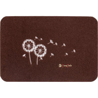 Коврик на кухню ComeForte Одуванчики велюр набор 40x60, 40x120 см темно-коричневый KM-025