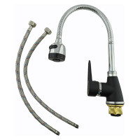 Смеситель для кухни Rainsberg черный, однорычажное управление, силумин R0613HF-8