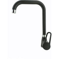 Смеситель для кухни Rainsberg черный, однорычажное управление, силумин R0613HF