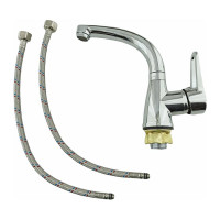 Смеситель для раковины Rainsberg хром, однорычажное управление, силумин R0613F-1