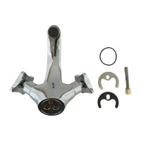 Смеситель для раковины Rainsberg двухвентильный, силумин, глянцевый хром R7201F R7101F