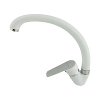 Смеситель для кухни Rainsberg белый, однорычажное управление, силумин R0202AF-1 R2013KF