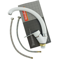 Смеситель для кухни Rainsberg белый, однорычажное управление, силумин R0202AF-1 R2013KF