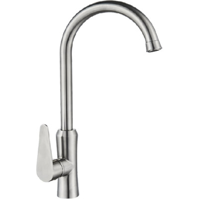 Смеситель для кухни OUTE матовый хром, нержавеющая сталь, 370 мм T40513B-1