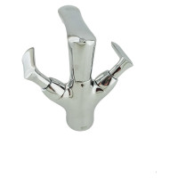 Смеситель для раковины/умывальника OUTE хром, высота 135 мм, двухвентильное управление T7701