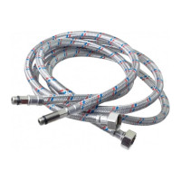 Гибкая подводка для смесителя OUTE пара, 1/2", М10, гайка-штуцер, 100 см TP57-100