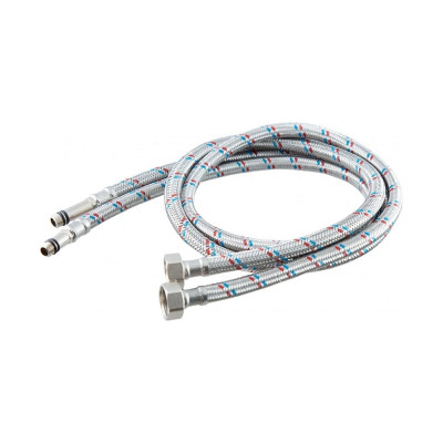 Гибкая подводка для смесителя OUTE пара, 1/2", М10, гайка-штуцер, 120 см TP57-120