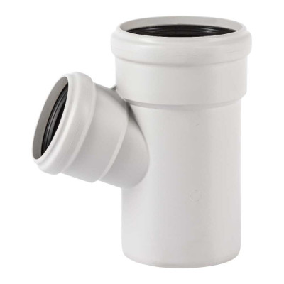 Тройник бесшумной канализации Ostendorf Skolan Safe 110х78 мм. 67 градусов, SKEA 335310