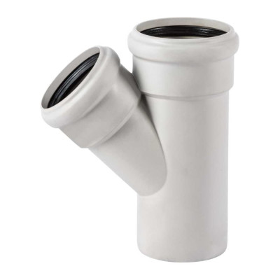 Тройник бесшумной канализации Ostendorf Skolan Safe 90х78 мм. 45 градусов, SKEA 334210