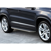 Пороги на автомобиль Rival Premium для Volkswagen Tiguan I 2007-2017 г.в., 173 см, 2 шт., алюминий A173ALP.5802.2
