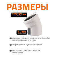 Отвод Ostendorf SKВ 125x30 336110