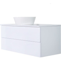 Подвесная тумба с раковиной ORANGE Otto Ot-100TuMDF+B08-360W