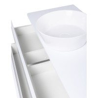 Подвесная тумба с раковиной ORANGE Otto Ot-100TuMDF+B08-360W