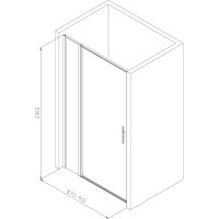Душевая дверь ALLEN BRAU Priority 90 серебро браш 3.31002.BA 00252373