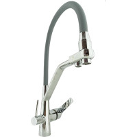 Смеситель для кухни Rainsberg с силиконовым гибким изливом, латунь R603C-5