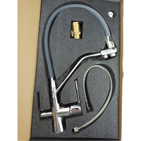 Смеситель для кухни Rainsberg с силиконовым гибким изливом, латунь R603C-5