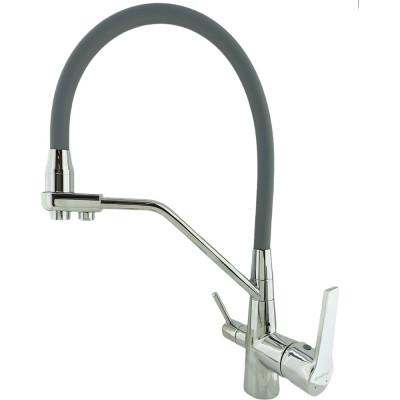 Смеситель для кухни Rainsberg с силиконовым гибким изливом, латунь R603C-5