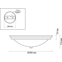 Настенно-потолочный светильник LUMION E27, 3х60W, KAYLA 5261/3C
