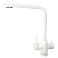 Смеситель для кухни OUTE белый, однорычажный, с отдельным выходом под фильтр, с аэратором T60303BK