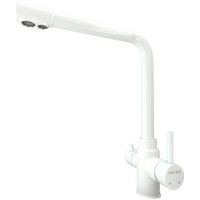 Смеситель для кухни OUTE белый, однорычажный, с отдельным выходом под фильтр, с аэратором T60303BK