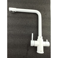 Смеситель для кухни OUTE белый, однорычажный, с отдельным выходом под фильтр, с аэратором T60303BK