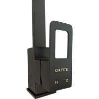 Смеситель для кухни OUTE черный матовый, однорычажное управление, поворотный излив T40213BH