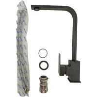 Смеситель для кухни OUTE черный матовый, однорычажное управление, поворотный излив T40213BH