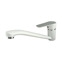 Смеситель для кухни Rainsberg белый, однорычажный, с аэратором R2003KF