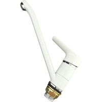 Смеситель для кухни Rainsberg белый, однорычажный, с аэратором R2003KF