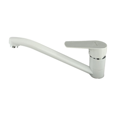 Смеситель для кухни Rainsberg белый, однорычажный, с аэратором R2003KF