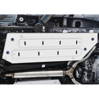 Защиты топливного бака + комплект крепежа Rival для Toyota Land Cruiser 300, алюминий 333.9560.1