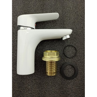 Смеситель для раковины Rainsberg белый, однорычажное управление R2001KF