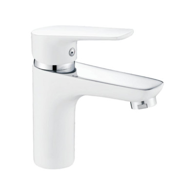 Смеситель для раковины Rainsberg белый, однорычажное управление R2001KF