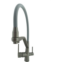 Смеситель для кухни Rainsberg с силиконовым гибким изливом, латунь R603CY-5