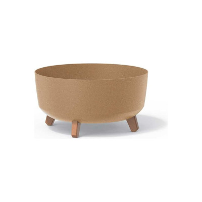 Кашпо на ножках Prosperplast DGRL400LW 4665W GRACIA LOW ECO WOOD диам. 380 мм, высота 195 мм, коричневое 066639