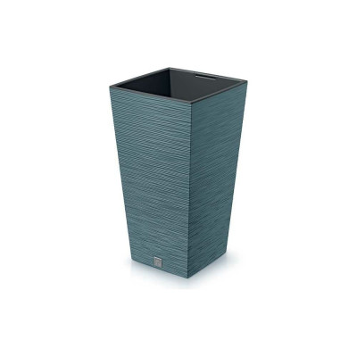 Кашпо с вкладышем Prosperplast DFSH240 5415C высокое FURU SQUARE 24х24 см, высота 45 см, синее 066732