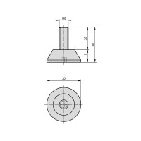 Опора KIPP K0674.3008x030