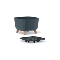 Кашпо на ножках Prosperplast DGQL300 S433 GRACIA SQUARE 29х29х22 см, антрацит 066910