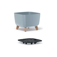 Кашпо на ножках Prosperplast DGQL300 443U GRACIA SQUARE 29х29х22 см, светло-серое 066913