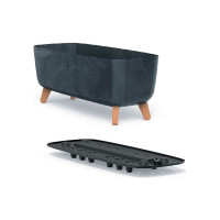 Кашпо на ножках Prosperplast DGCL600ES433 GRACIA CASE BETON EFFECT 580х240х235 мм, антрацит 066953