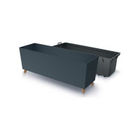 Кашпо на ножках Prosperplast DUC800N S433 URBI CASE 770х235х300 мм, антрацит 066957