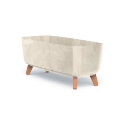 Кашпо на ножках Prosperplast DGCL600E CY700 GRACIA CASE BETON EFFECT 580х240х235 мм, кремовое 066951