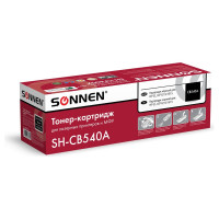 Лазерный картридж SONNEN SH-CB540A для HP СLJ CP1215/1515, высшее качество, черный, 2200 страниц 363954