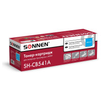 Лазерный картридж SONNEN SH-CB541A для HP СLJ CP1215/1515 высшее качество, голубой, 1400 страниц 363955