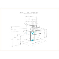 Тумба под раковину AQUATON Мишель 80 дуб эндгрейн, белый 1A244501MIX40